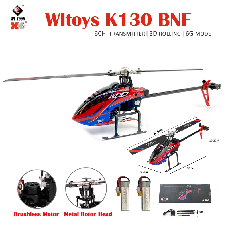 cai putere Mereu rol  Wltoys Xk K130 Rc Elicopter 3d 6g Sistem Brushless Motor 2.4 G 6ch  Flybarless Bnf Control De La Distanță Rc Drone Jucarii Pentru Copii Cadouri  - Jucării Control De La Distanță /